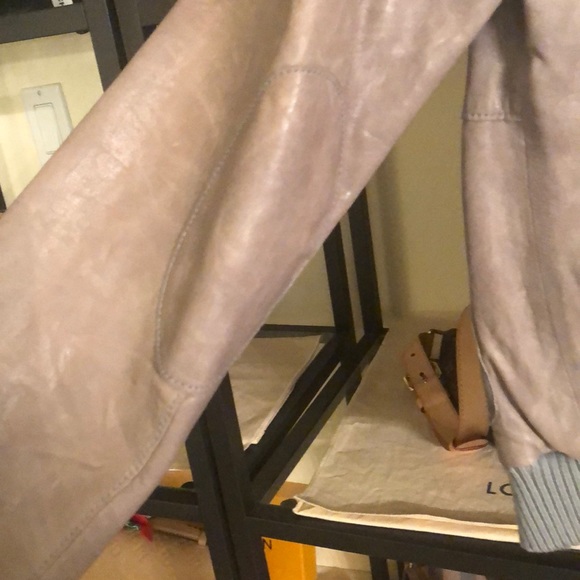 Banana Republic Gray Leather Jacket - Picture 6 of 8